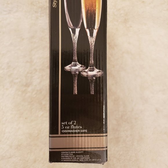 [Style Setter] Private Party Twist Stem Champagne Flutes - Set Of Two - Picture 3 of 8